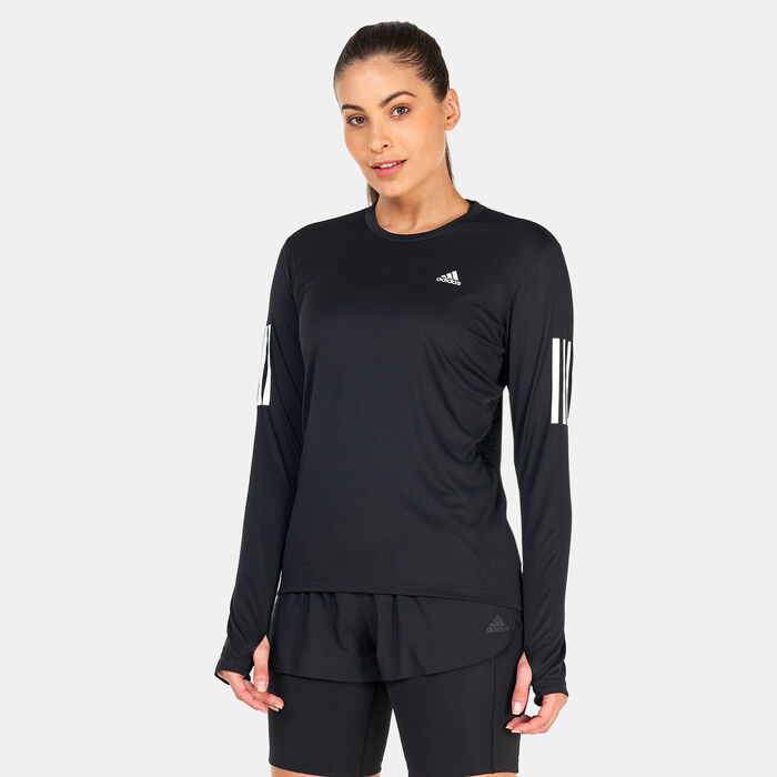 adidas Women's Own the Run Long Sleeve T-Shirt Black adidas Women's Own the Run Long Sleeve T-Shirt Black image number 0