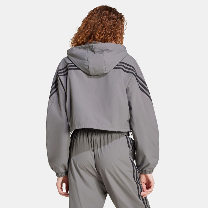 adidas Women's Future Icons 3-Stripes WIND.RDY Jacket Grey image number 1