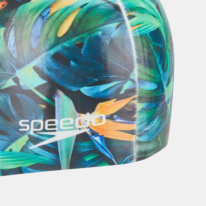 Speedo Digital Printed Swimming Cap Black Speedo Digital Printed Swimming Cap Black image number 2