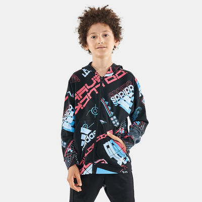 adidas Kids' ARKD3 Relaxed Graphic Full-Zip Hoodie Multi-Color adidas Kids' ARKD3 Relaxed Graphic Full-Zip Hoodie Multi-Color