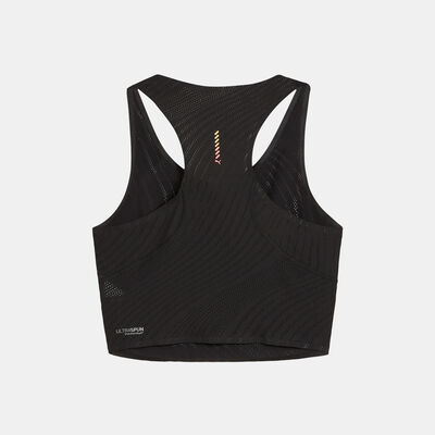 PUMA Women's RUN ULTRASPUN Running Crop Top Black