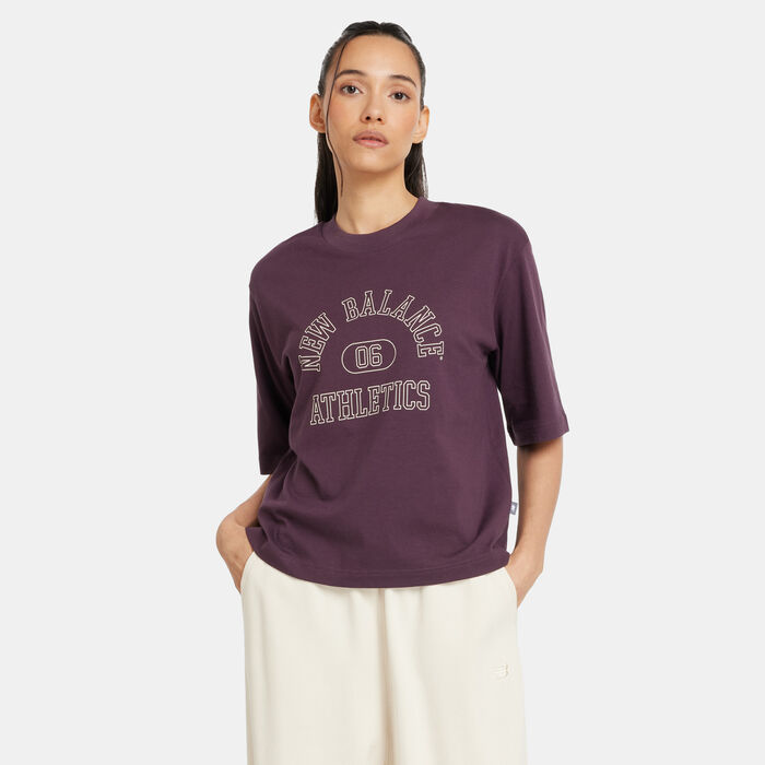 New Balance Women's Graphic Jersey T-Shirt Brown image number 0