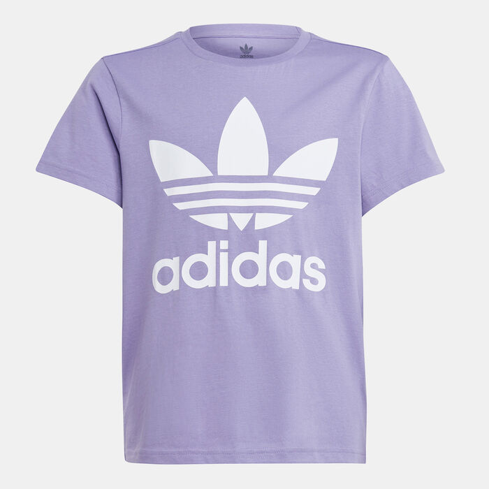 adidas Originals Kids' Trefoil T-Shirt (Older Kids) Purple adidas Originals Kids' Trefoil T-Shirt (Older Kids) Purple image number 0