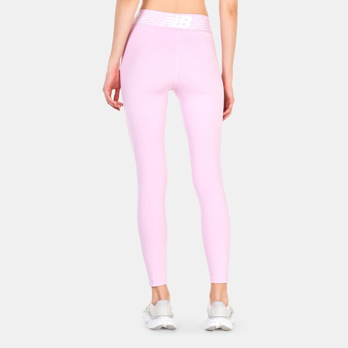 New Balance Women's Relentless Crossover Leggings Pink New Balance Women's Relentless Crossover Leggings Pink image number 1