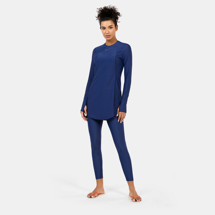 Nike Swim Women's Swim Victory Leggings Blue image number 4