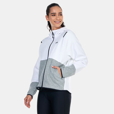 Under Armour Women's Unstoppable Fleece Full-Zip Hoodie Grey