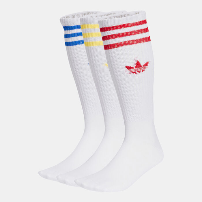 adidas Originals Men's Solid Crew Socks (3 Pairs) White image number 0