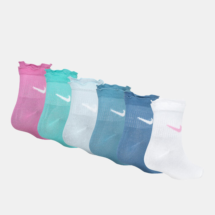 Nike Kids' Ruffle Ankle Socks (6 Pairs) Pink image number 0