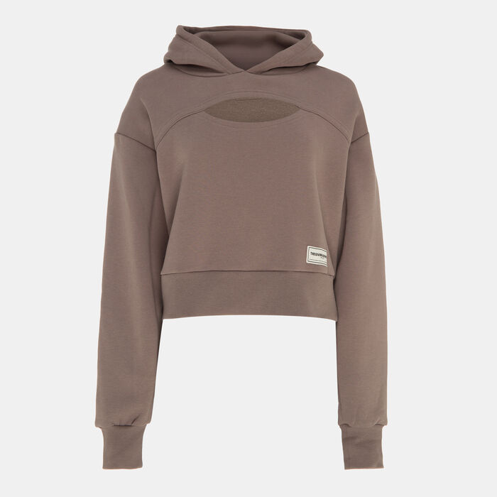 The Giving Movement Women's Key Hole Hoodie Beige The Giving Movement Women's Key Hole Hoodie Beige image number 0