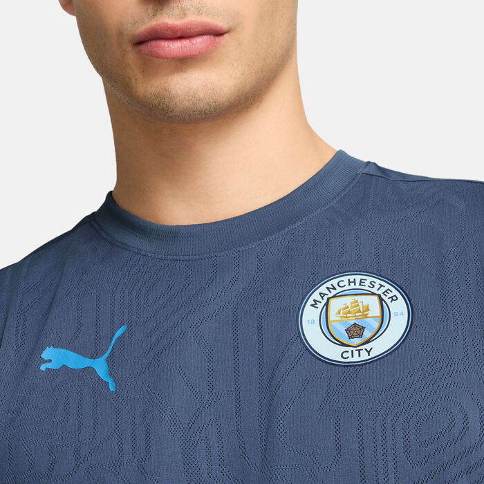 PUMA Men's Manchester City Training Football Top Blue image number 3