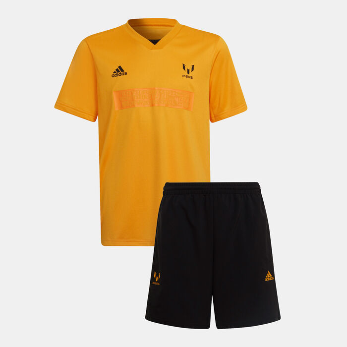 adidas Kids' Messi T-Shirt And Shorts Set Orange image number 0