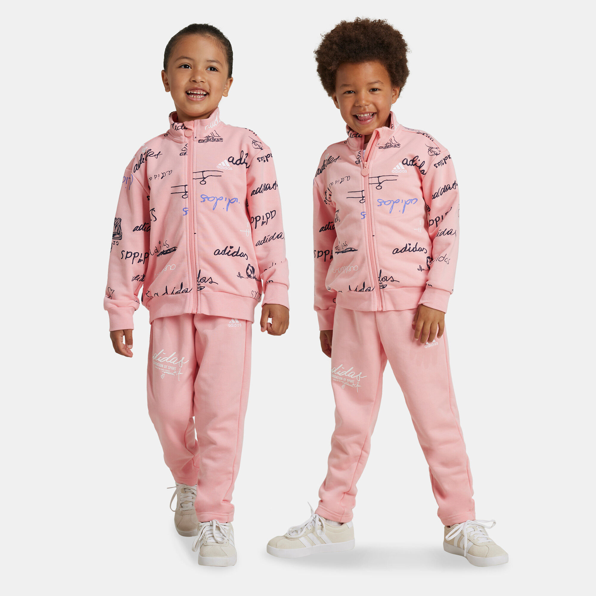 Kids pink tracksuit hotsell