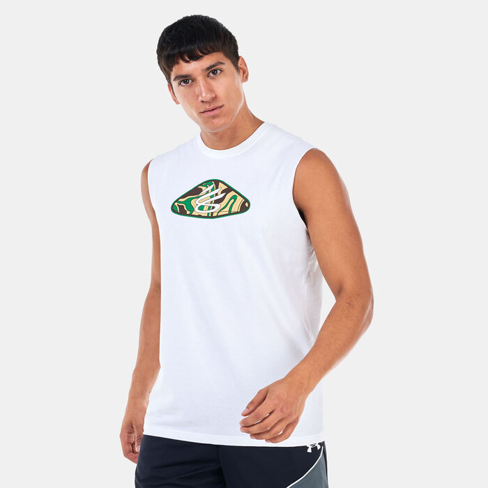 Under Armour Men's Curry Sleeveless Basketball T-Shirt White Under Armour Men's Curry Sleeveless Basketball T-Shirt White image number 0
