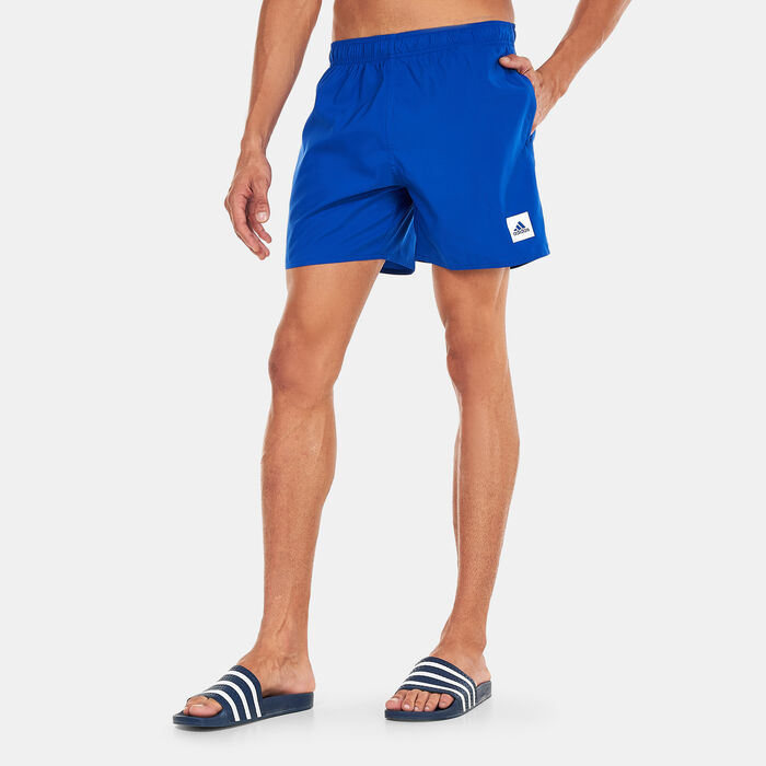 adidas Men's Short Length Solid Swim Shorts Blue adidas Men's Short Length Solid Swim Shorts Blue image number 0