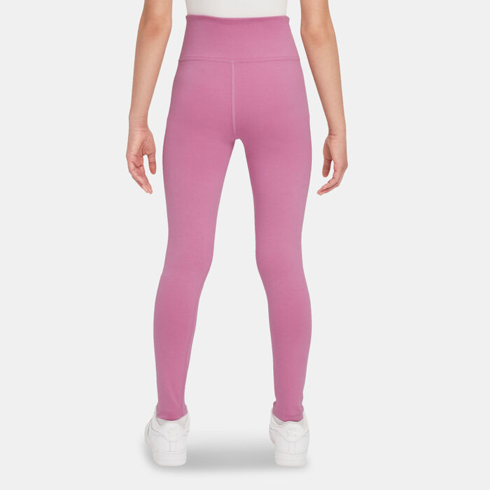 Nike Kids' Sportswear Classic High-Waisted Leggings Pink image number 1