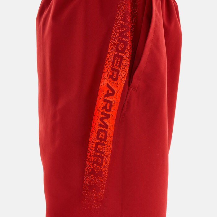 Under Armour Kids' UA Woven Graphic Shorts Red image number 3