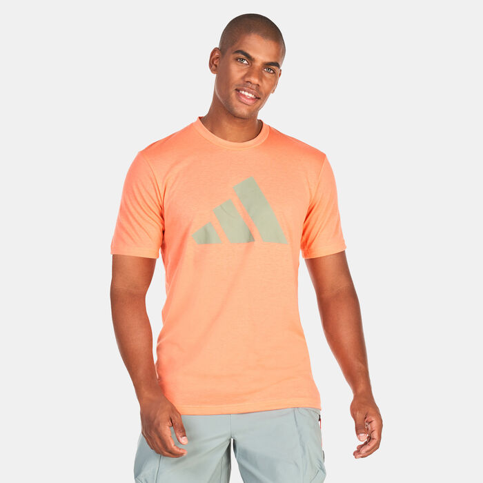 adidas Men's Train Essentials Feelready Logo Training T-Shirt Orange adidas Men's Train Essentials Feelready Logo Training T-Shirt Orange image number 0