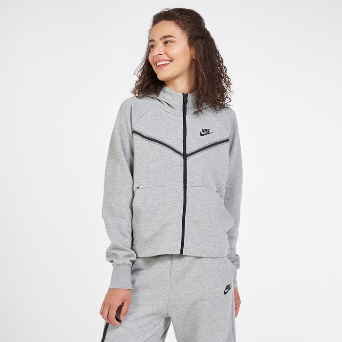 Nike Women's Sportswear Tech Fleece Windrunner Hoodie Grey image number 0