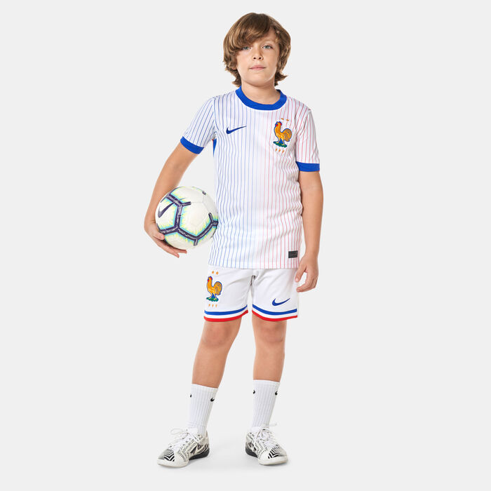 Nike Kids' FFF (France) Stadium Dri-FIT Replica Away Football Jersey - 2024 White image number 2