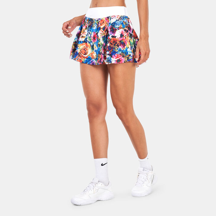 Nike Women's Dri-FIT Club Short Printed Tennis Skirt White Nike Women's Dri-FIT Club Short Printed Tennis Skirt White image number 0