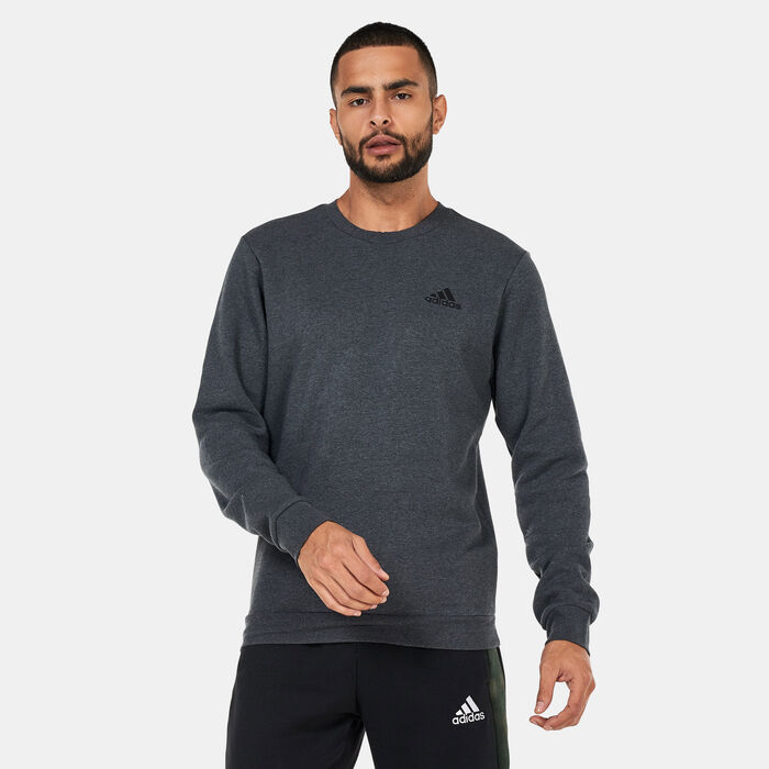 adidas Men's Essentials Fleece Sweatshirt Black adidas Men's Essentials Fleece Sweatshirt Black image number 0
