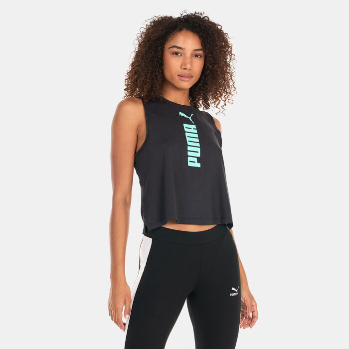 PUMA Women's Fit Tri-blend Training Tank Top Black image number 0