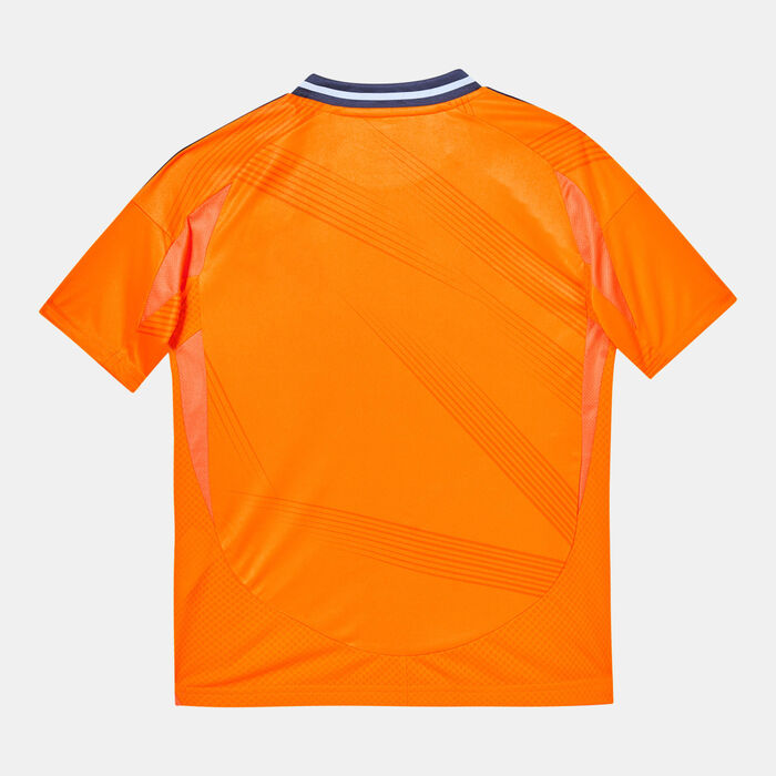 adidas Kids' Real Madrid 24/25 Away Replica Football Jersey Orange adidas Kids' Real Madrid 24/25 Away Replica Football Jersey Orange image number 1