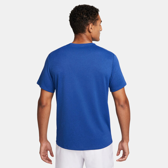 Nike Men's Miler Dri-FIT UV Running T-Shirt Blue Nike Men's Miler Dri-FIT UV Running T-Shirt Blue image number 1
