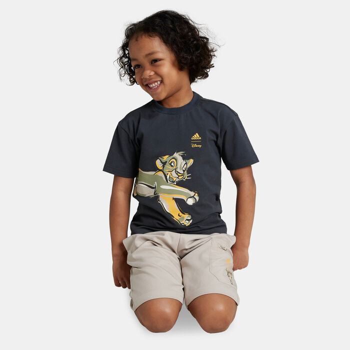 adidas Kids' Disney Lion King T-Shirt and Shorts Set (Younger Kids) Grey adidas Kids' Disney Lion King T-Shirt and Shorts Set (Younger Kids) Grey image number 4