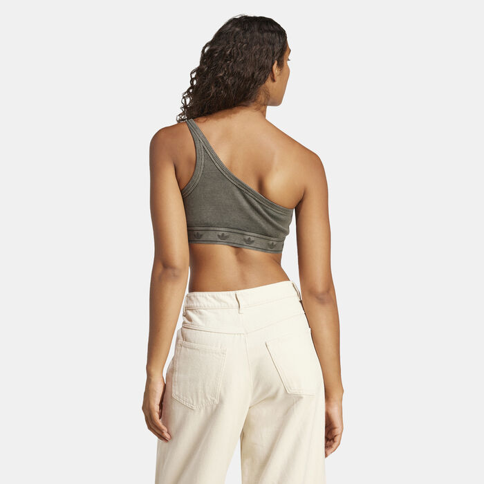 adidas Originals Women's One-Shoulder Top Black adidas Originals Women's One-Shoulder Top Black image number 1