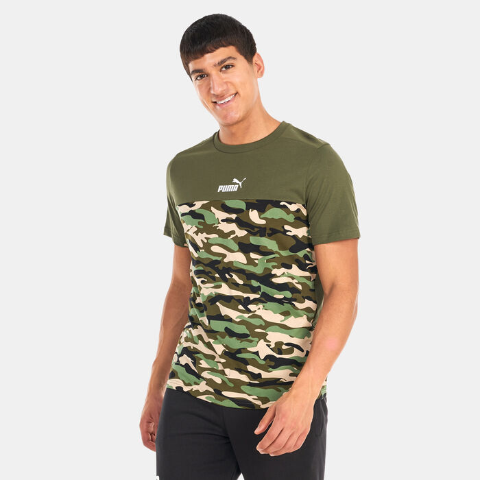 PUMA Men's Essentials Block Camo T-Shirt Green PUMA Men's Essentials Block Camo T-Shirt Green image number 0