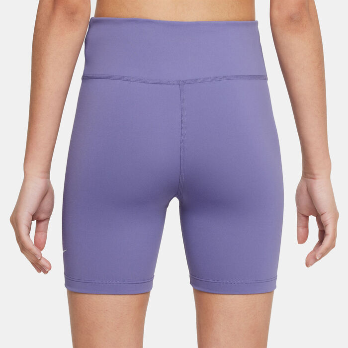Nike Kids' One Dri-FIT Training Bike Shorts Purple Nike Kids' One Dri-FIT Training Bike Shorts Purple image number 1