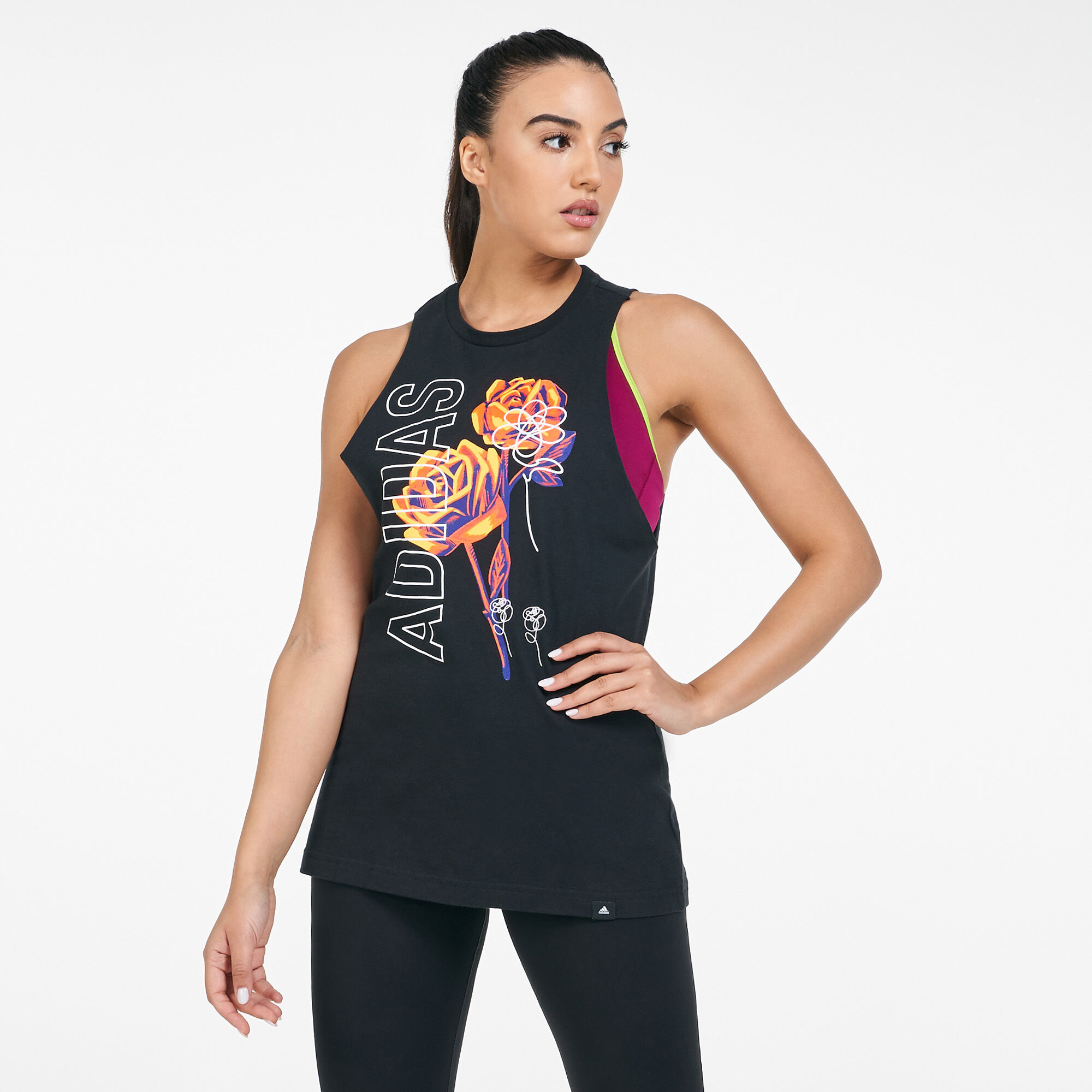Adidas floral shop tank