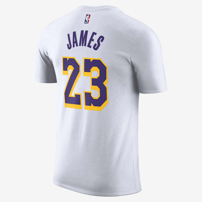 Nike Men's NBA Los Angeles Lakers T-Shirt White Nike Men's NBA Los Angeles Lakers T-Shirt White image number 1