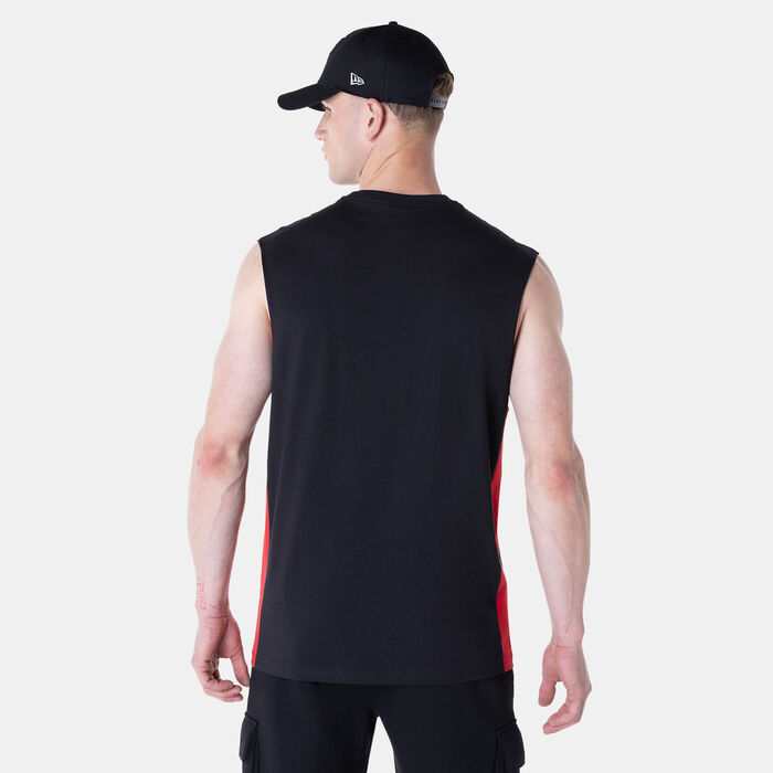 New Era Men's NBA Chicago Bulls Panel Sleeveless T-Shirt Black New Era Men's NBA Chicago Bulls Panel Sleeveless T-Shirt Black image number 1