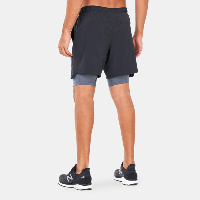 New Balance Men's R.W.Tech 7-inch 2-in-1 Shorts Black image number 1