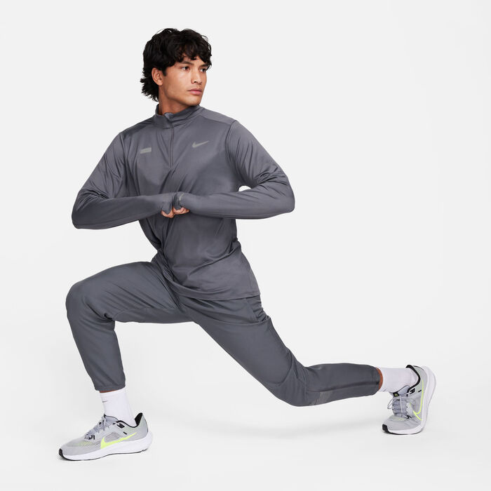 Nike Men's Flash Dri-FIT Running Top Grey image number 2