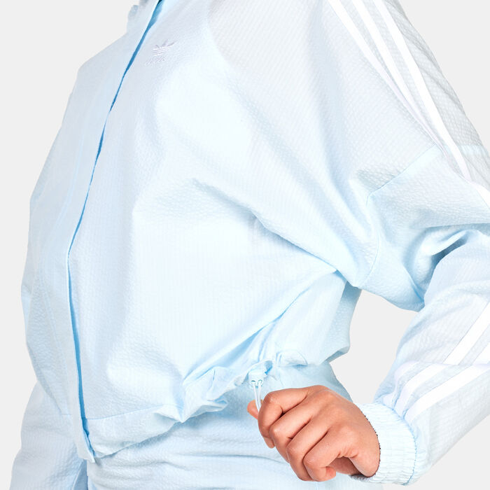 adidas Originals Women's Adicolor Poplin Playsuit Blue image number 3