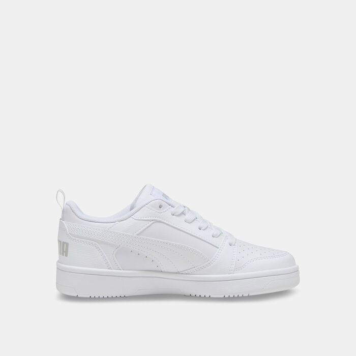 PUMA Kids' Rebound V6 Lo Shoes White PUMA Kids' Rebound V6 Lo Shoes White image number 2