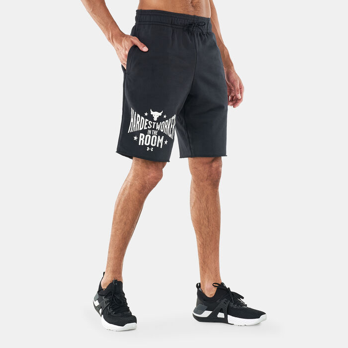 Under Armour Men's UA Project Rock Terry Shorts Black Under Armour Men's UA Project Rock Terry Shorts Black image number 0