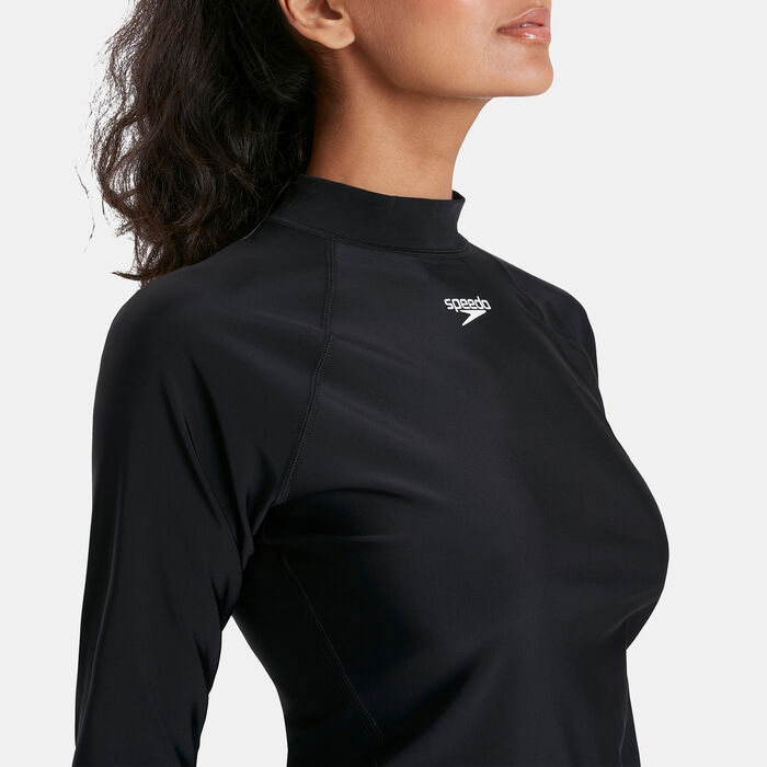 Speedo Women's Long Sleeve Rashguard Black image number 3
