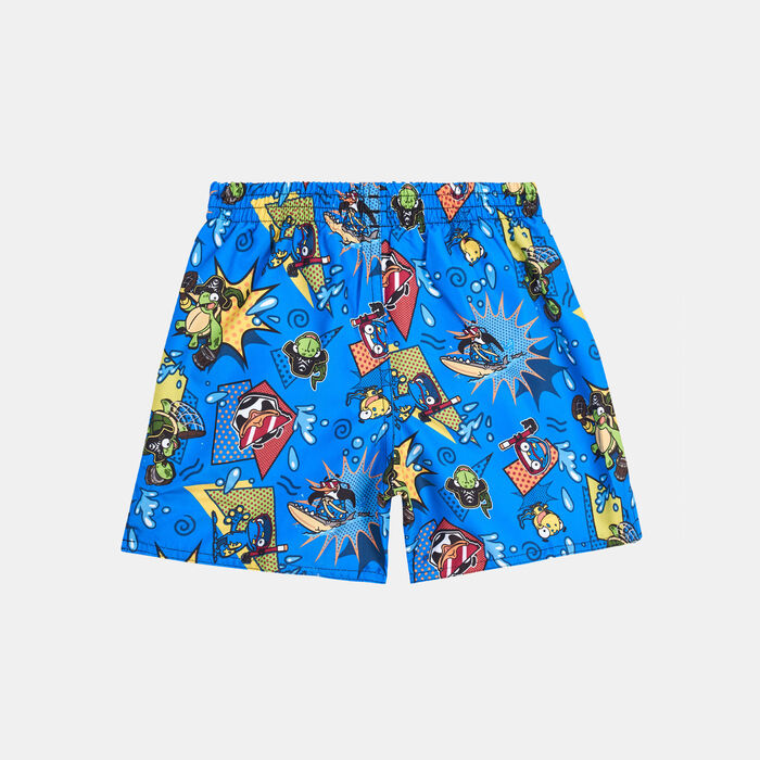 Speedo Kids' Digital Allover Swimming Shorts Blue image number 1