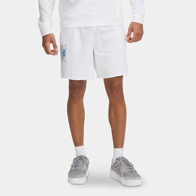 Under Armour Men's Rival Terry Logo Shorts White Under Armour Men's Rival Terry Logo Shorts White