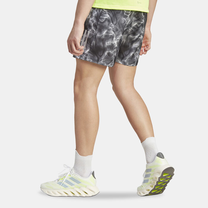 adidas Men's Own the Run Allover Print Shorts Black adidas Men's Own the Run Allover Print Shorts Black image number 1