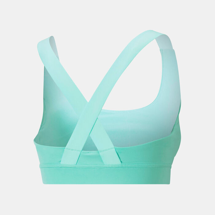 PUMA Women's Mid Impact Sports Bra Blue PUMA Women's Mid Impact Sports Bra Blue image number 1