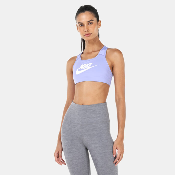 Nike Women's Swoosh Dri Fit Racerback Sports Bra Gray Size Small 