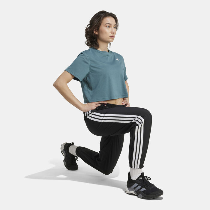 adidas Women's Train Essentials Boxy Training T-Shirt Green adidas Women's Train Essentials Boxy Training T-Shirt Green image number 2