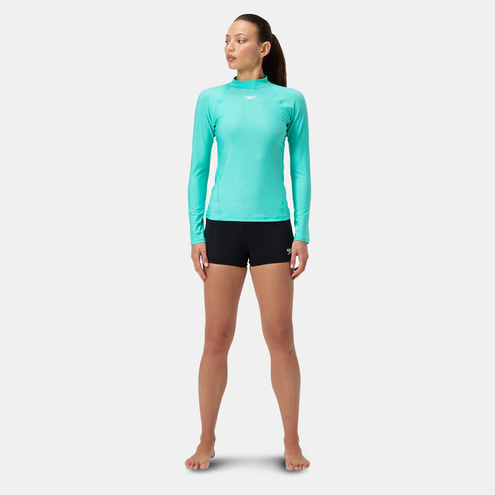 Speedo Women's Graphic Rashguard Blue Speedo Women's Graphic Rashguard Blue image number 2