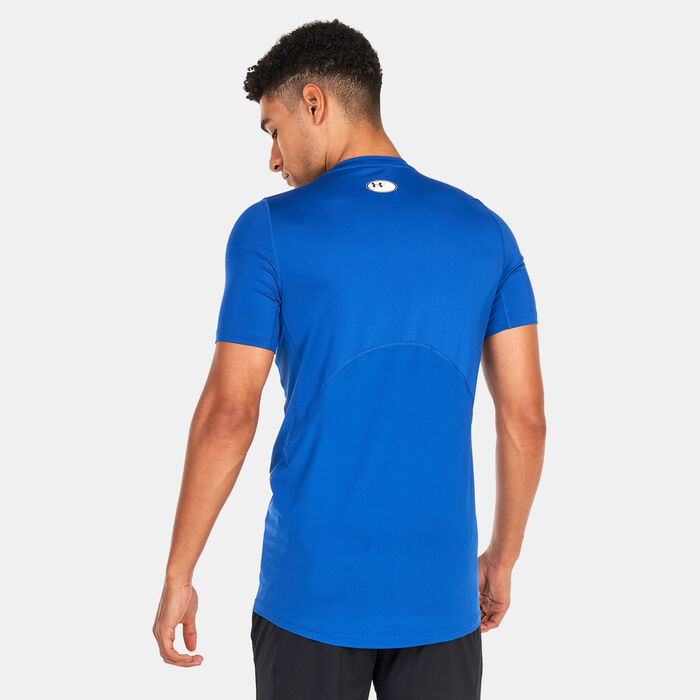 Under Armour Men's HeatGear® Armour Fitted T-Shirt Blue Under Armour Men's HeatGear® Armour Fitted T-Shirt Blue image number 1