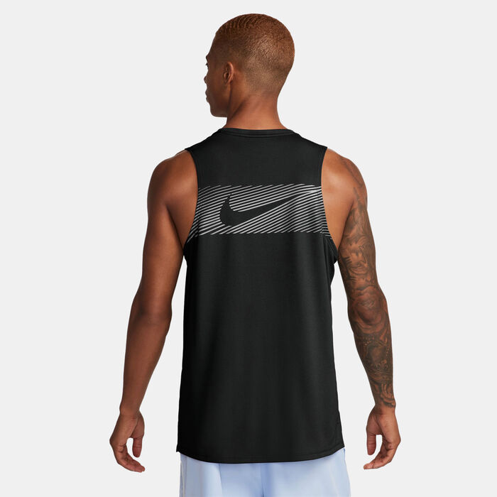 Nike Men's Miler Flash Running Tank Top Black Nike Men's Miler Flash Running Tank Top Black image number 1